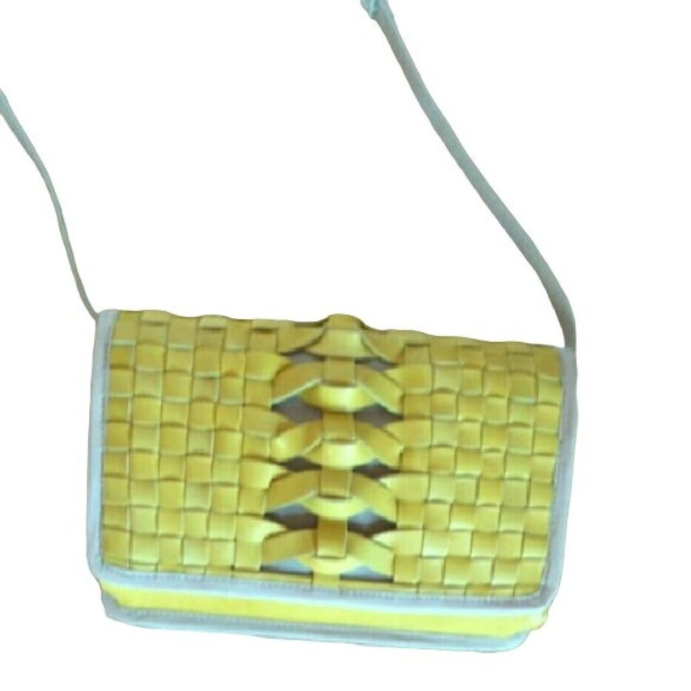 NWT Cole Haan woven leather crossbody clutch